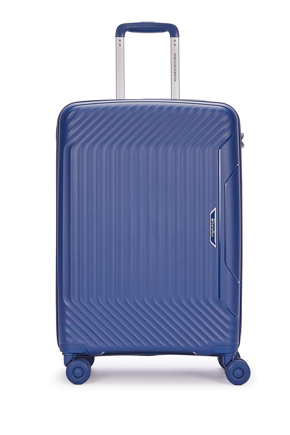 Benetton Orta Boy %100 Polipropilen Valiz Koyu Mavi 14Bnt8001