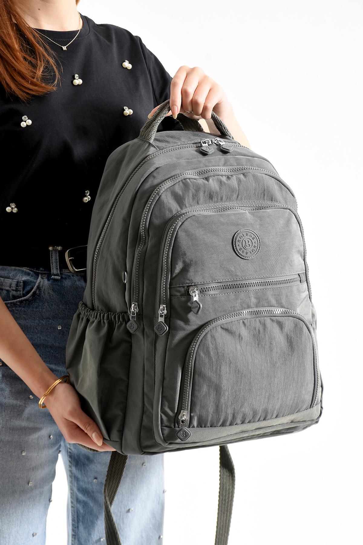 Bolsas Kadın Okul Sırt Çanta Açık  Gri 1096