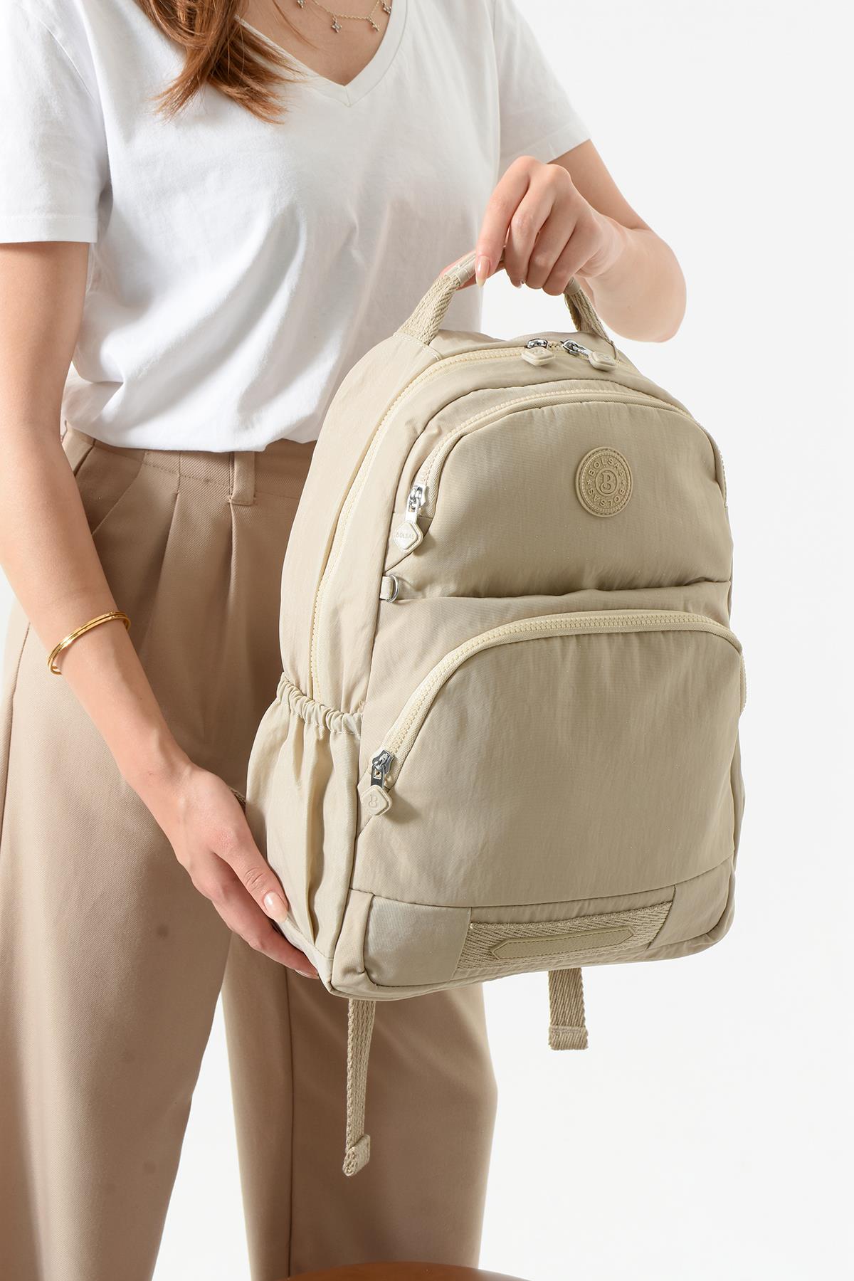 Bolsas Kadın Okul Sırt Çanta Bej 1093