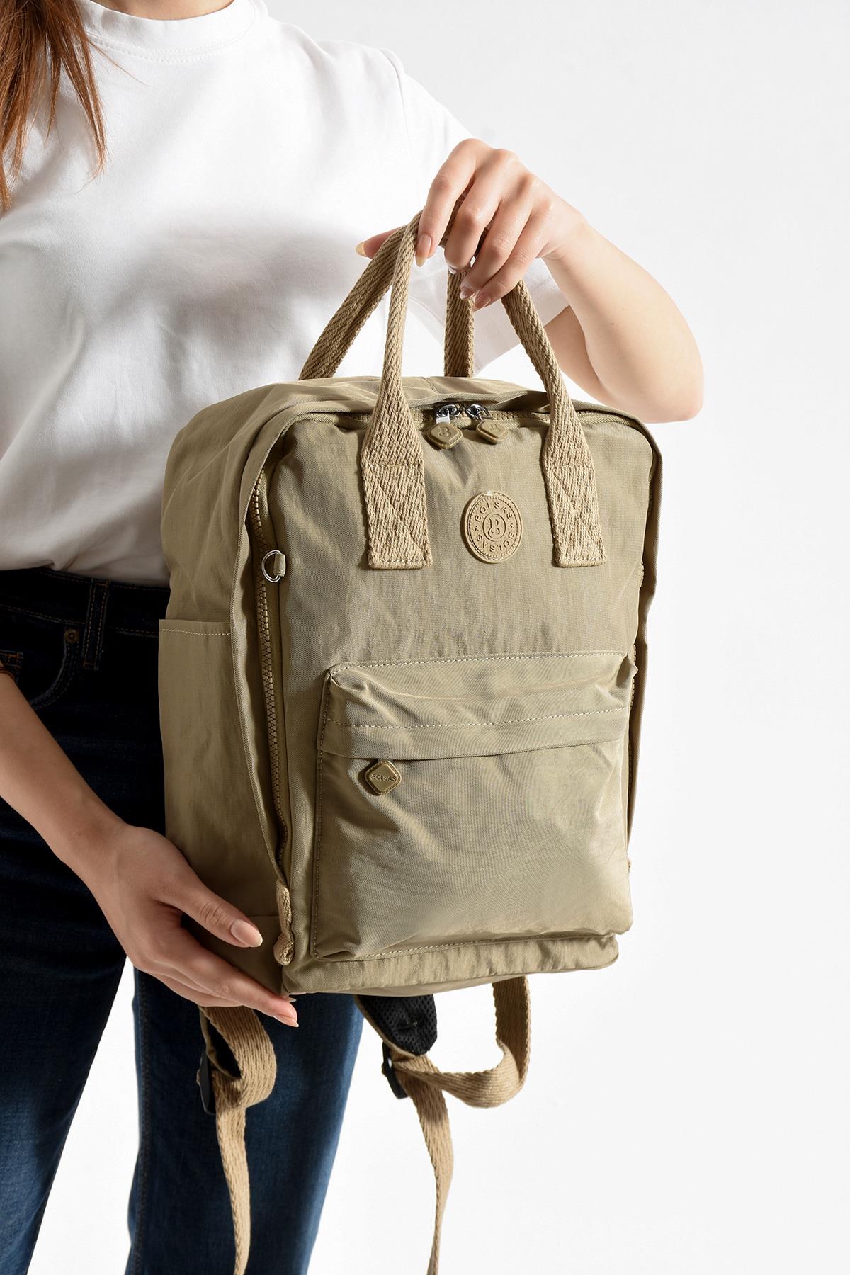 Bolsas Kadın Okul Sırt Çanta Vizon 1088