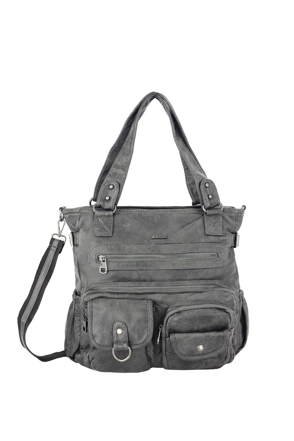 Bolsas Kadın Omuz Çanta Gri 1035
