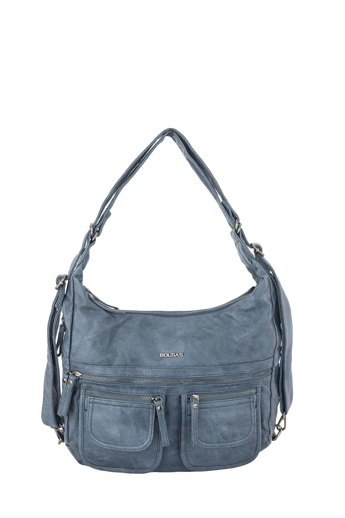 Bolsas Kadın Omuz ve Sırt  Çanta Mavi 1038