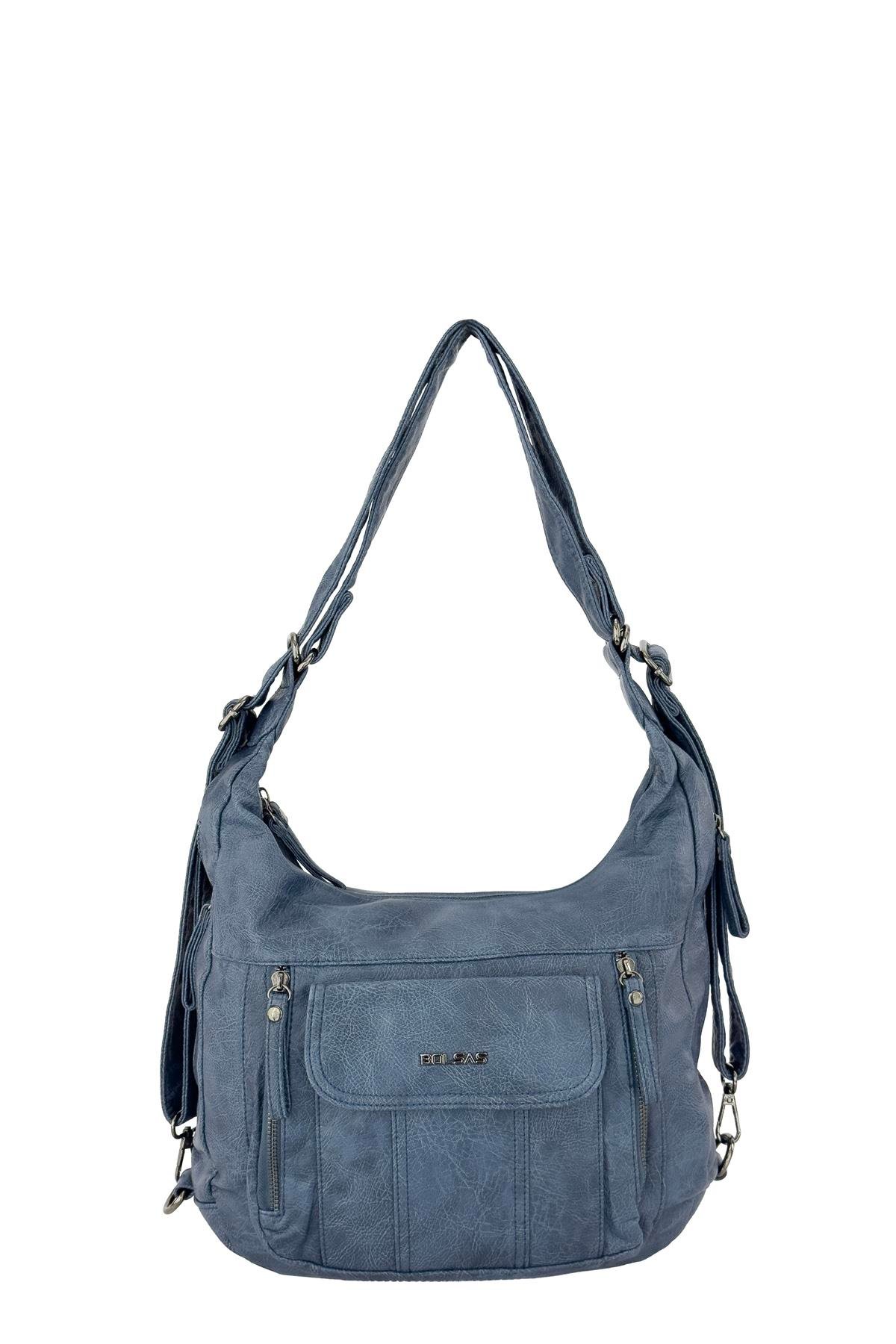 Bolsas Kadın Omuz ve Sırt  Çanta Mavi 1037