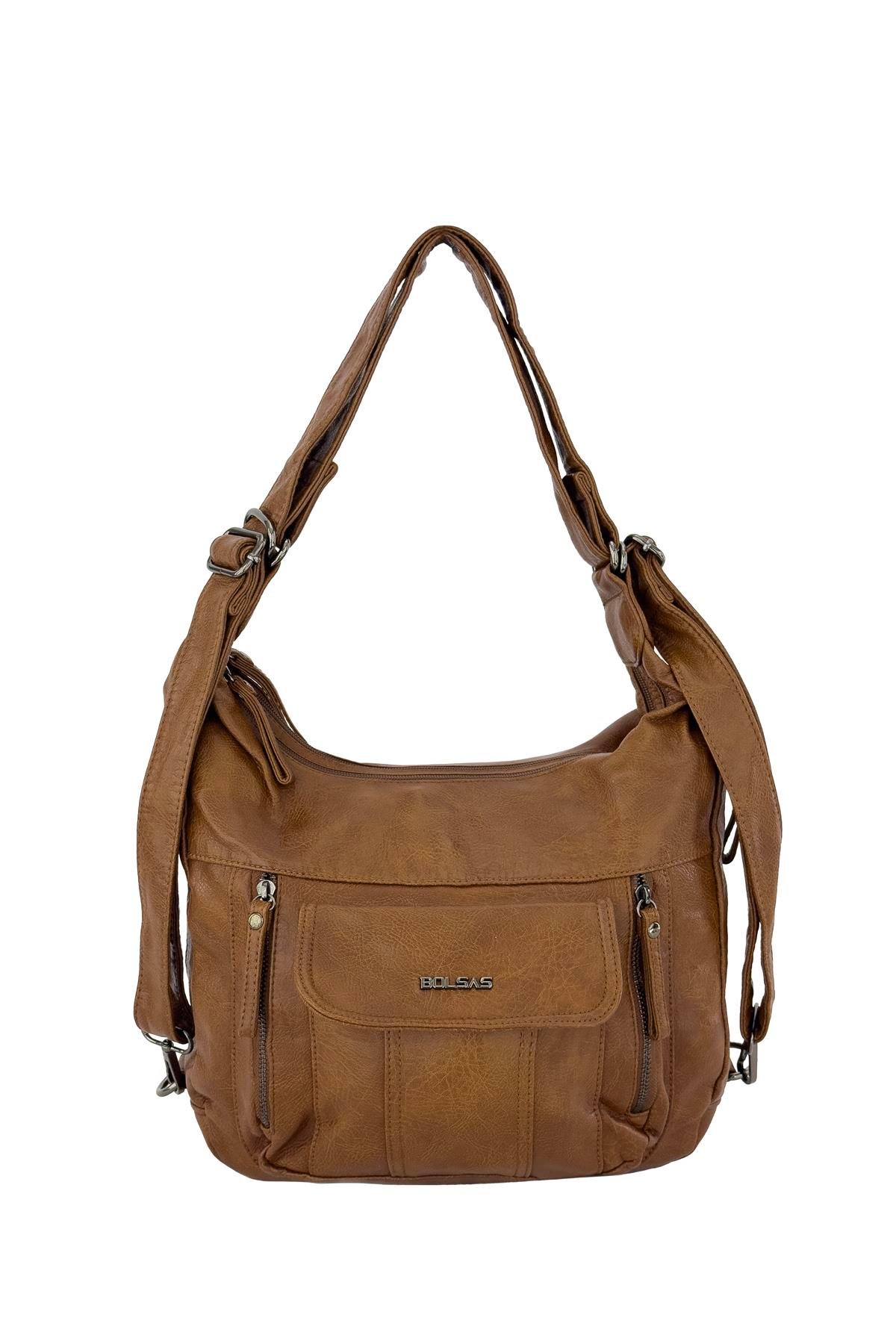 Bolsas Kadın Omuz ve Sırt  Çanta Taba 1037