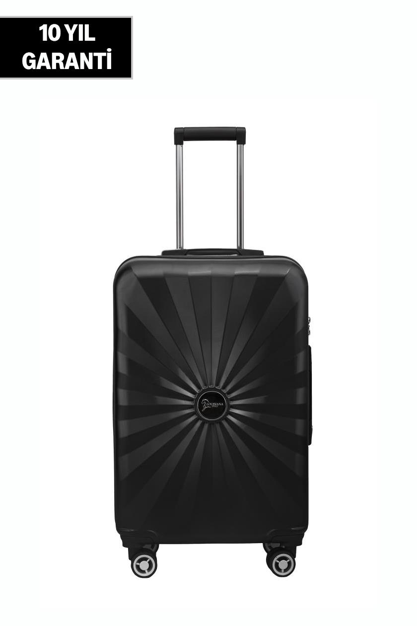 Büyük Boy %100 Polikarbon Valiz 4x2 Teker Siyah 1809