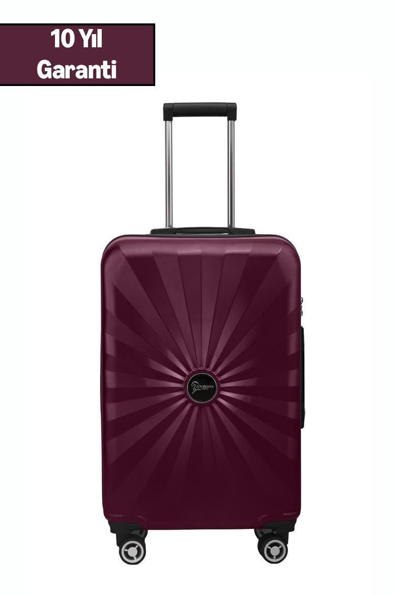 Büyük Boy %100 Polikarbon Valiz 4x2 Teker Bordo 1809