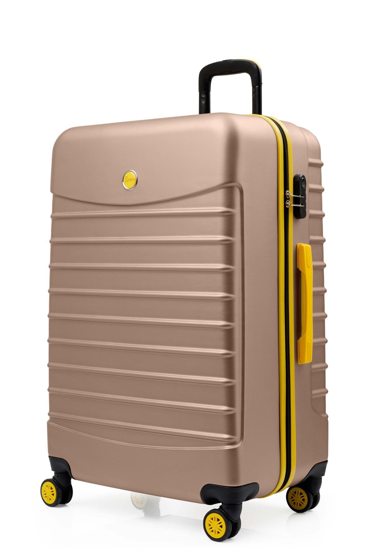 Büyük Boy Valiz 4x2 Teker Altın 1168