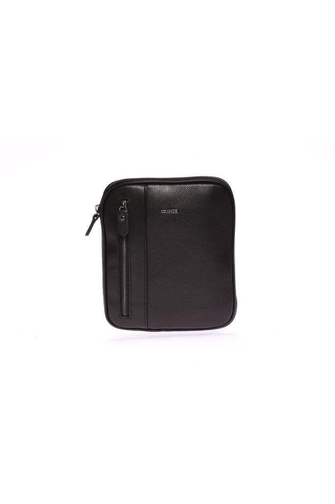 Grande Erkek Hakiki Deri Çapraz Askılı Çanta Siyah 6550