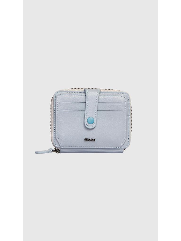 Grande Hakiki Deri Erkek Cüzdan Buz Mavisi 739