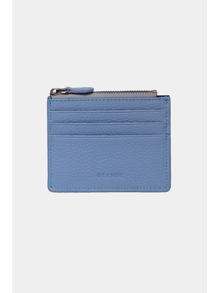 Grande Hakiki Deri Erkek Cüzdan Buz Mavi 820