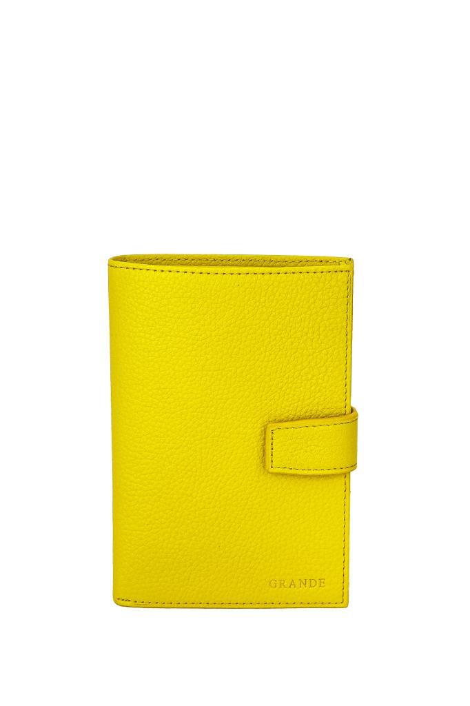 Grande Hakiki Deri Erkek Cüzdan Sarı 2462