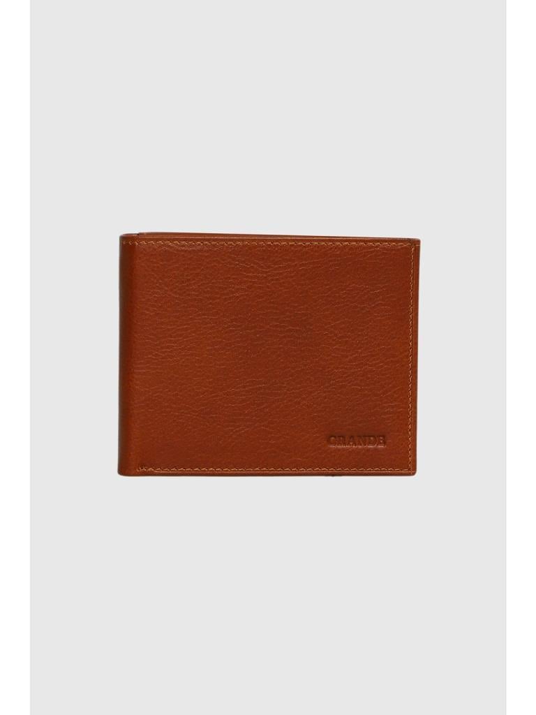 Grande Hakiki Deri Erkek Cüzdan Taba 1555