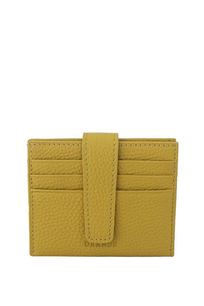 Grande Hakiki Deri Erkek Kartlık Sarı 718