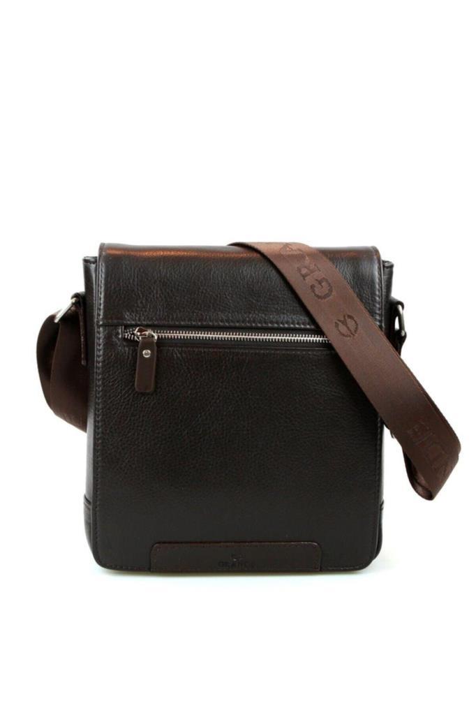 Grande Hakiki Deri Erkek Postacı Çantası Kahve 4251