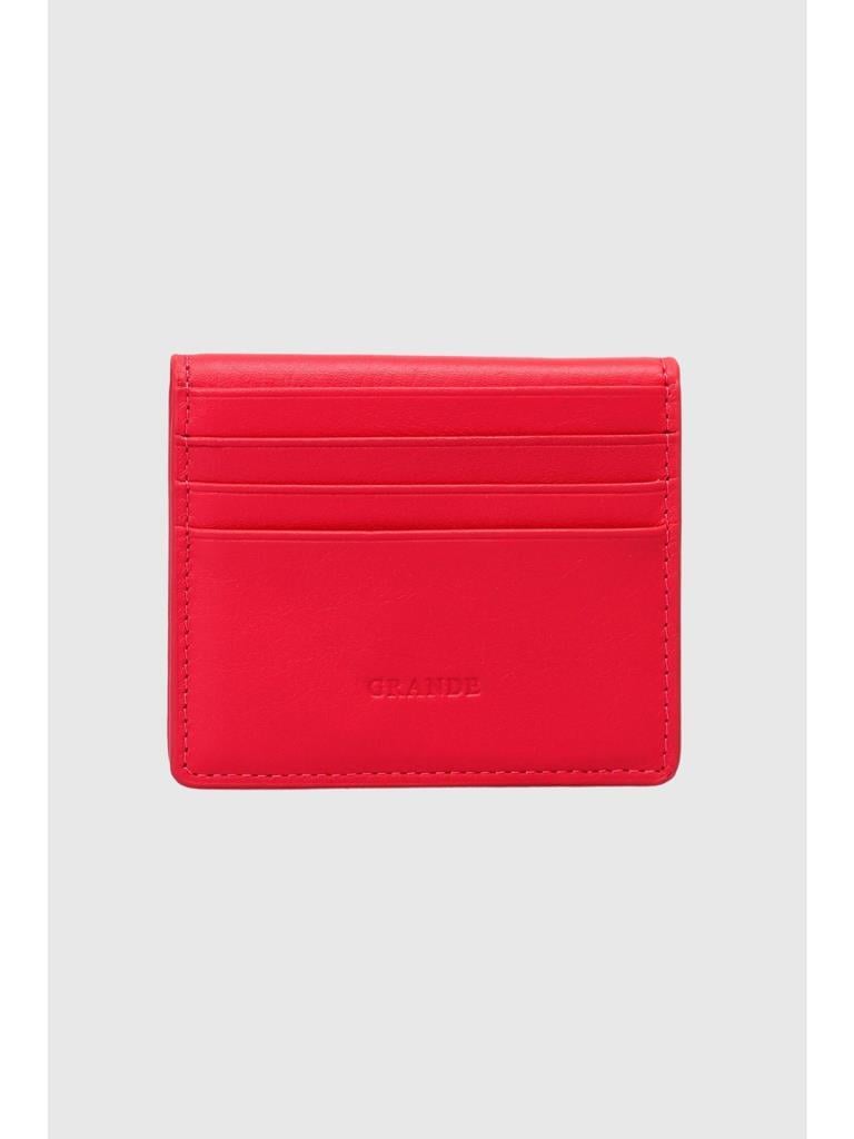 Grande Hakiki Deri Kartlık Cüzdan Kırmızı 762