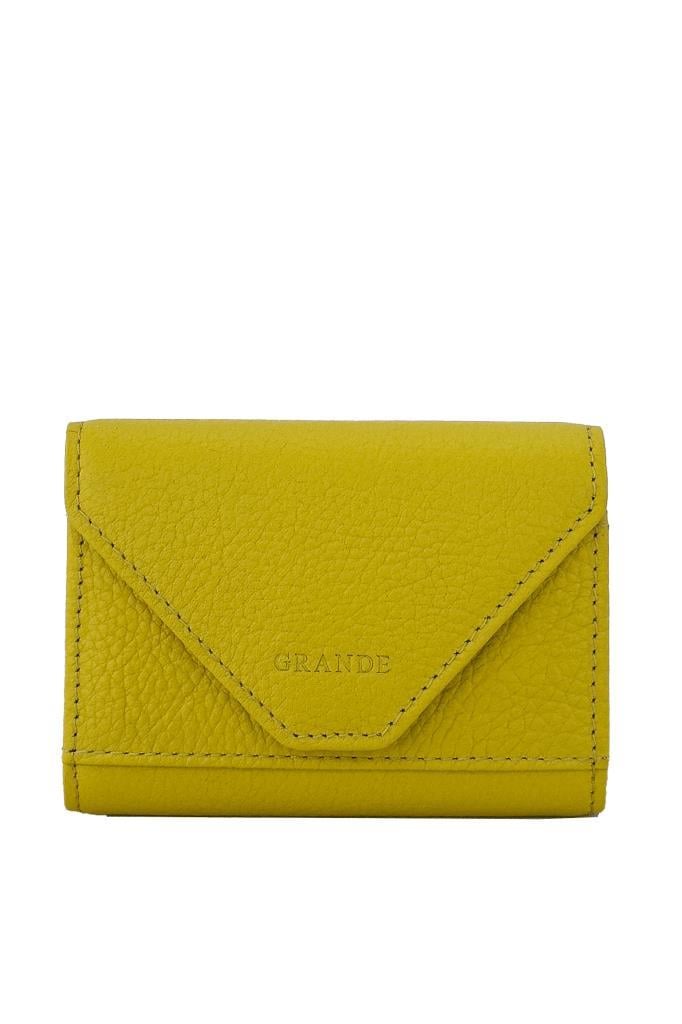 Grande Hakiki Deri Kartlık Sarı 846