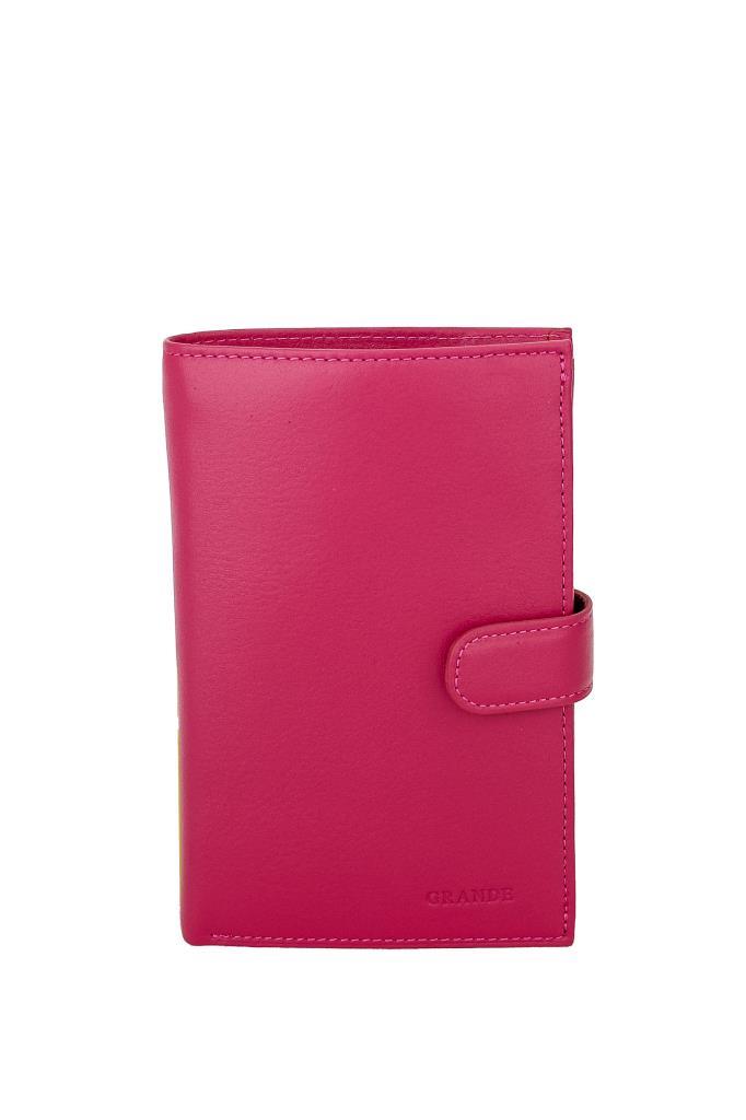 Grande Hakiki Deri Unısex Cüzdan Fuşya 3106
