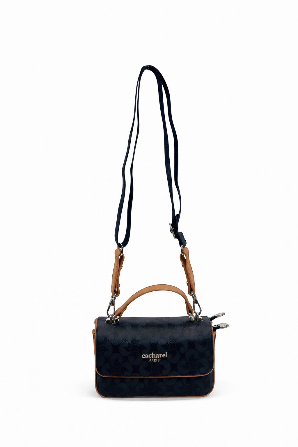 Just Polo Çapraz Askılı Kadın Çanta Siyah-Taba 8006