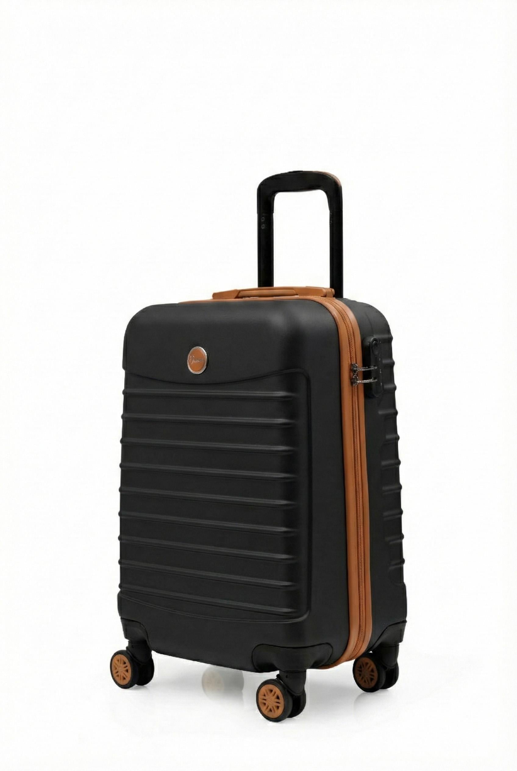 Kabin Boy Valiz 4x2 Teker Siyah-Taba 1168