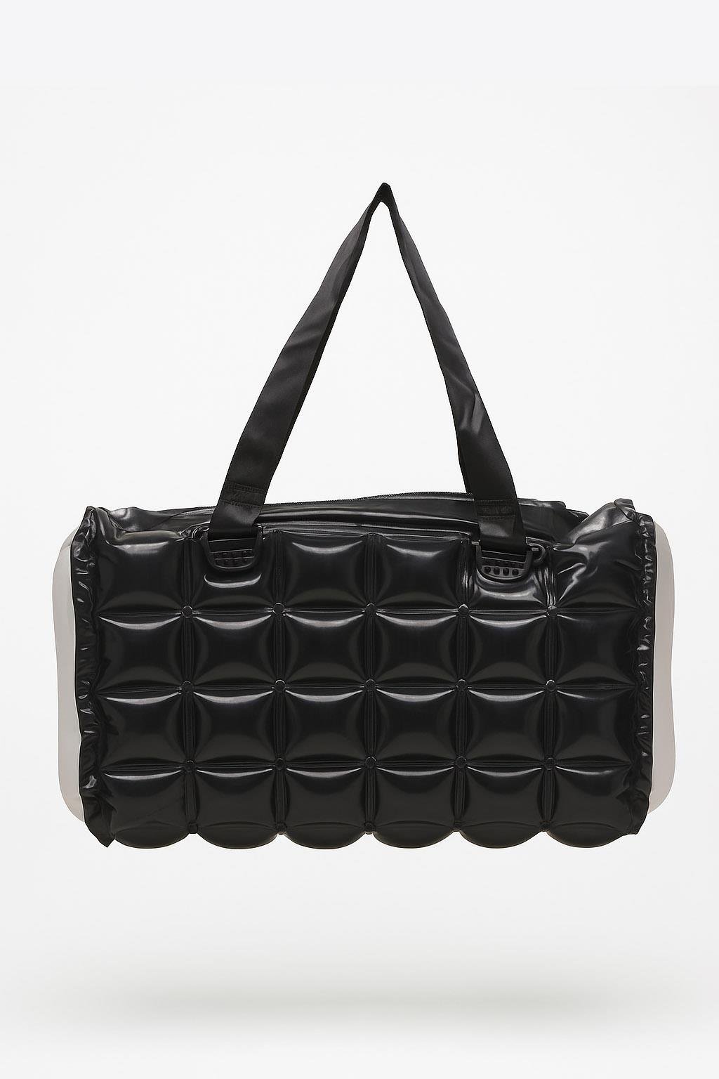 Kadın Plaj Çantası Siyah Şişme Omuz Çanta Plj04