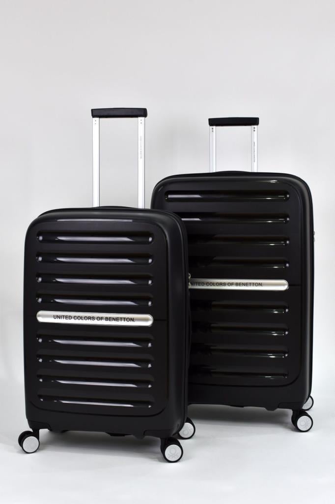 Kırılmaz Polipropilen 2'li Valiz Seti Büyük Boy - Orta Boy Siyah BNT1000
