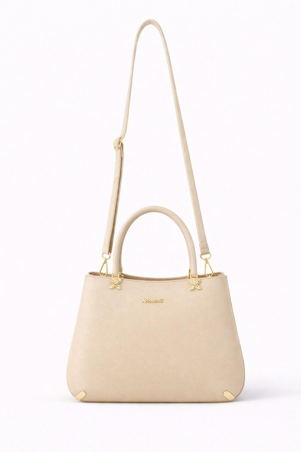 Kriste Bell Kadın Çapraz Askılı Çanta Bej 7416