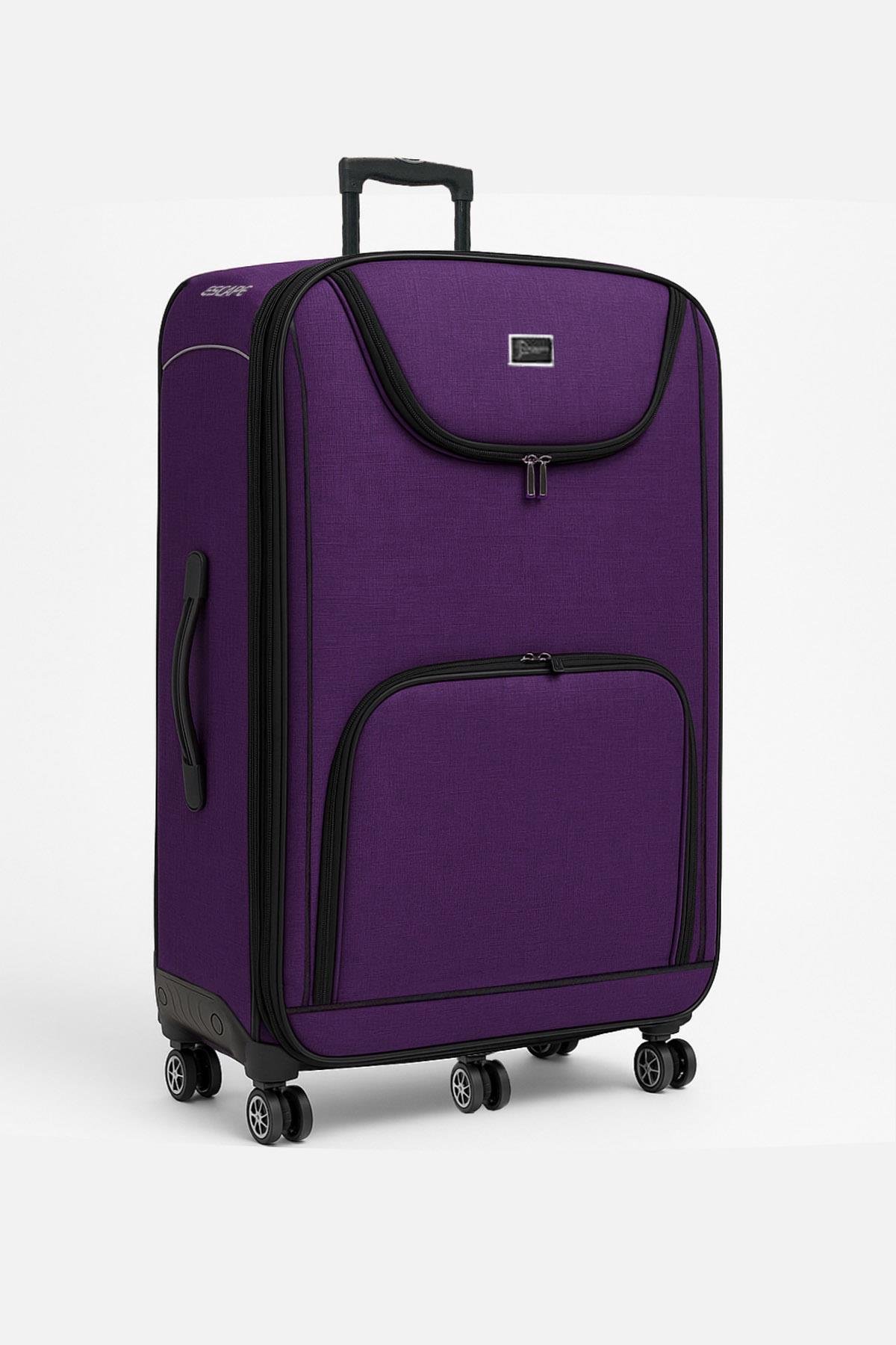 Louisiana Polo Battal Boy Bolonya Kumaş Valiz Mor 2308