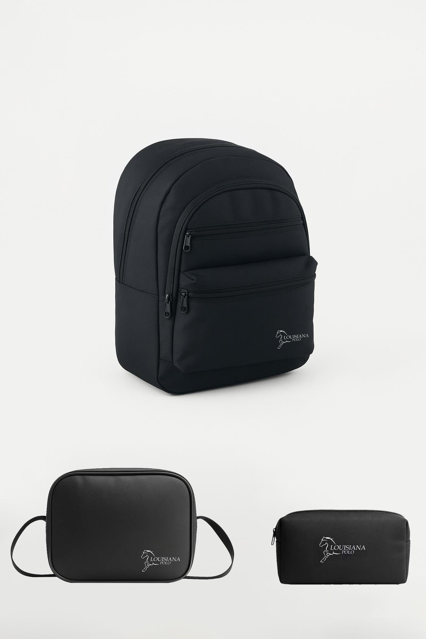 Louisiana Polo Okul Seti – Çanta + Termal Beslenme + Kalemlik Beyaz 2456 
