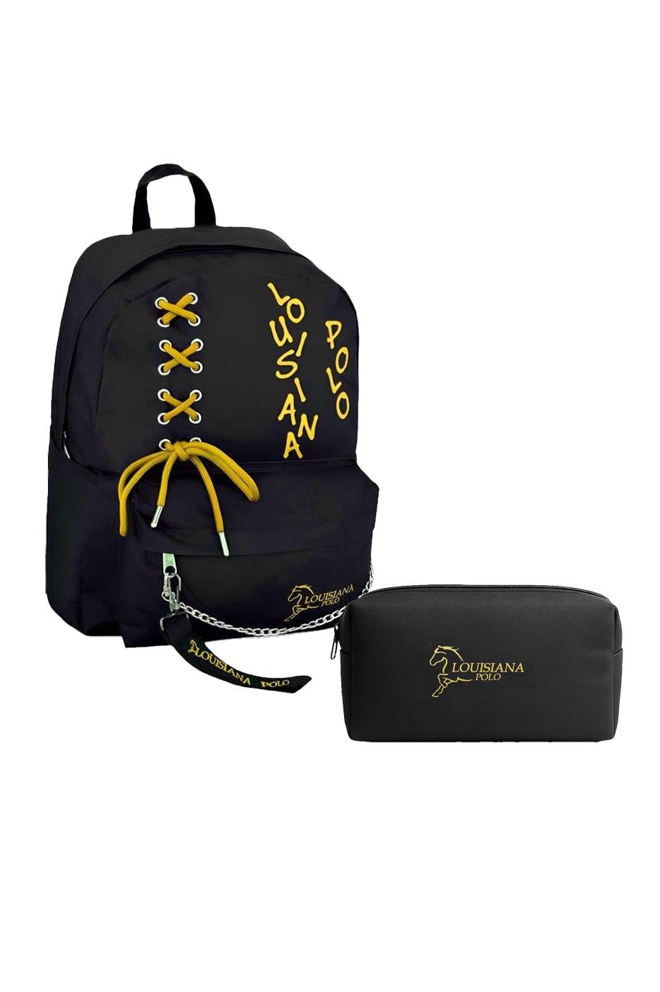 Louisiana Polo Okul Seti – Sırt Çantası + Kalemlik Sarı 1141