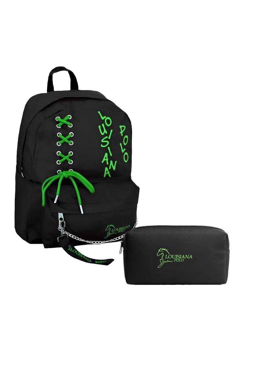Louisiana Polo Okul Seti – Sırt Çantası + Kalemlik Yeşil 1141