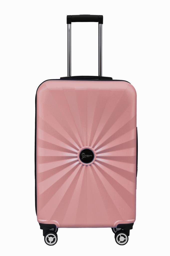 Orta Boy %100 Polikarbon Valiz 4x2 Teker Rose 1809