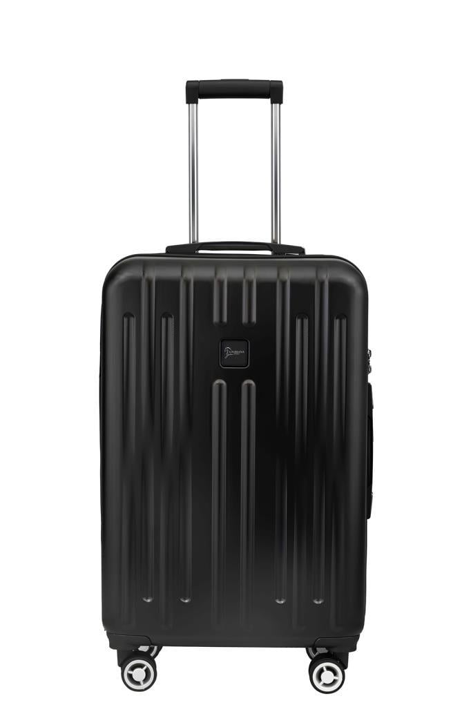 Orta Boy %100 Polikarbon Valiz Parlak Siyah 1810