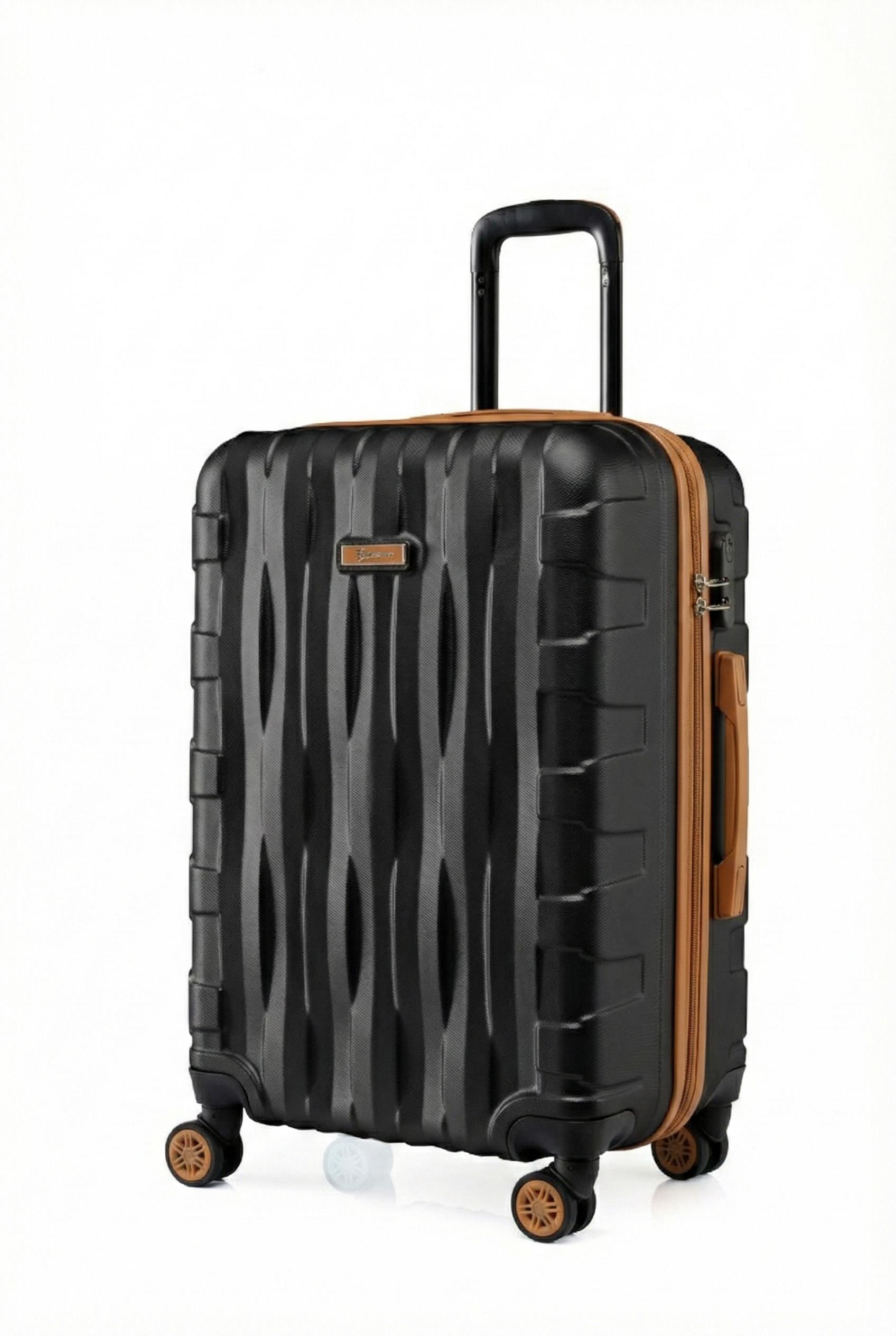 Orta Boy Valiz 4x2 Teker Siyah-Taba 1167