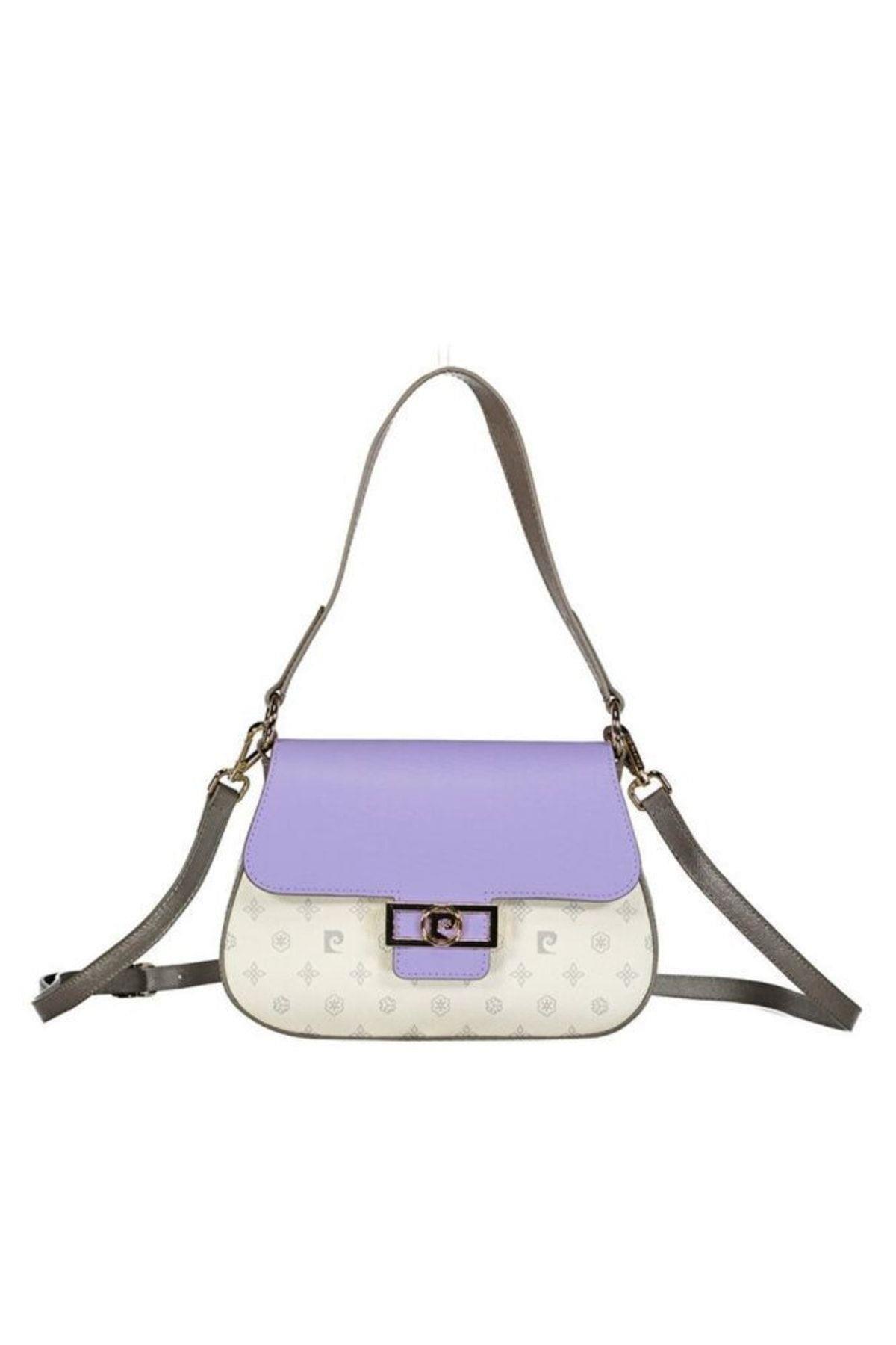 Pierre Cardin Çapraz Askılı Kadın Çantası Beyaz - Lila M23y309