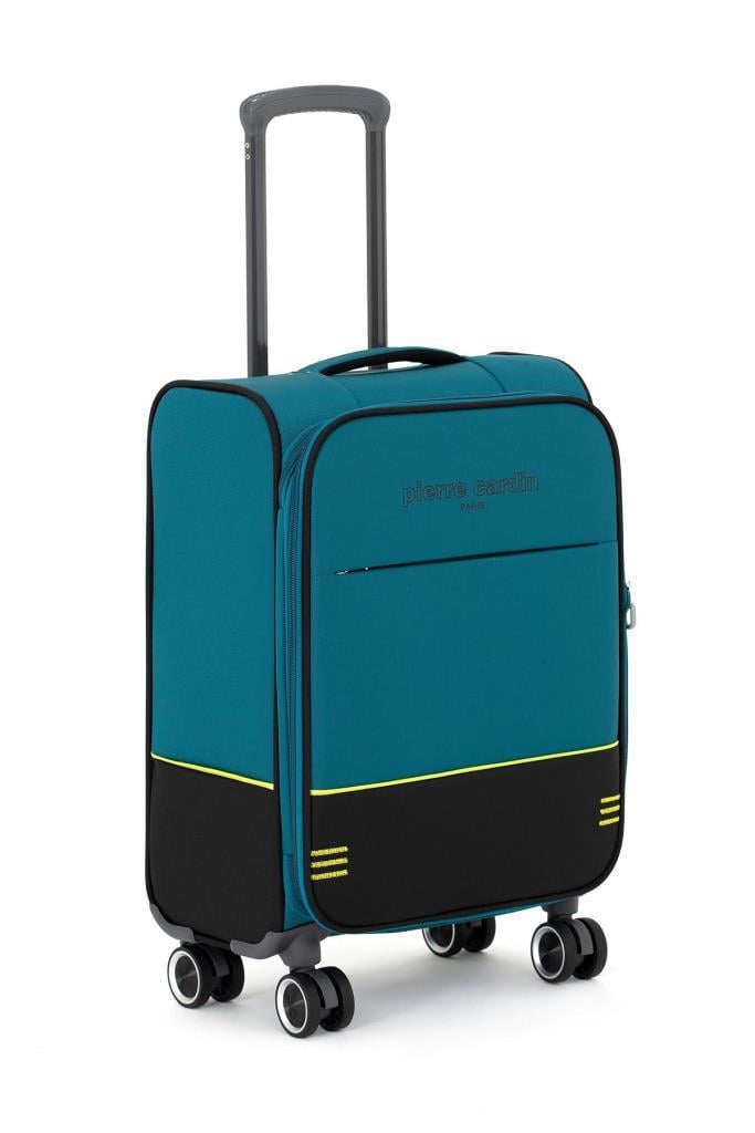 Pierre Cardin Ultra Light Hafif Lüx Kumaş Kabin Boy Valiz Petrol 04PC8200