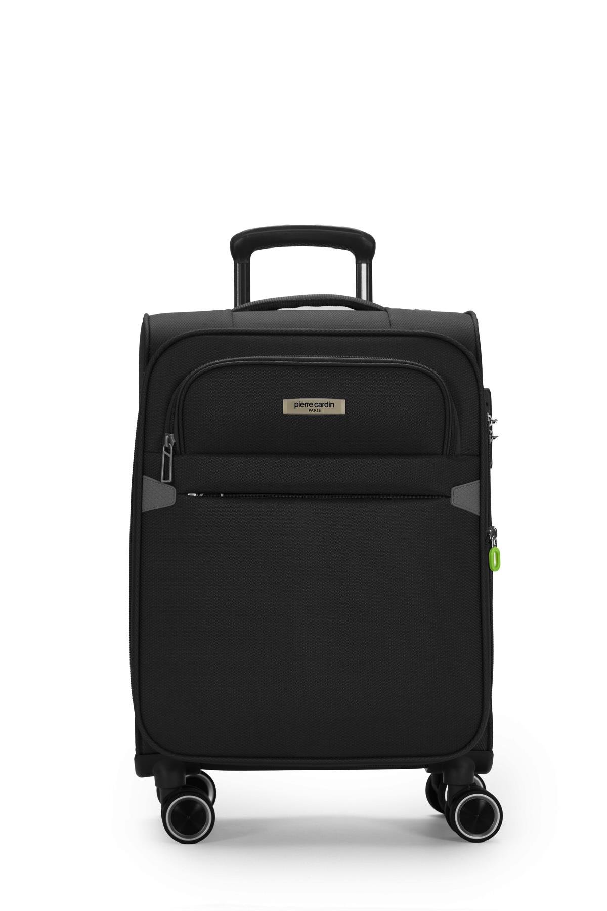 Pierre Cardin Ultra Light Hafif Lüx Kumaş Kabin Boy Valiz Siyah 04PC6000