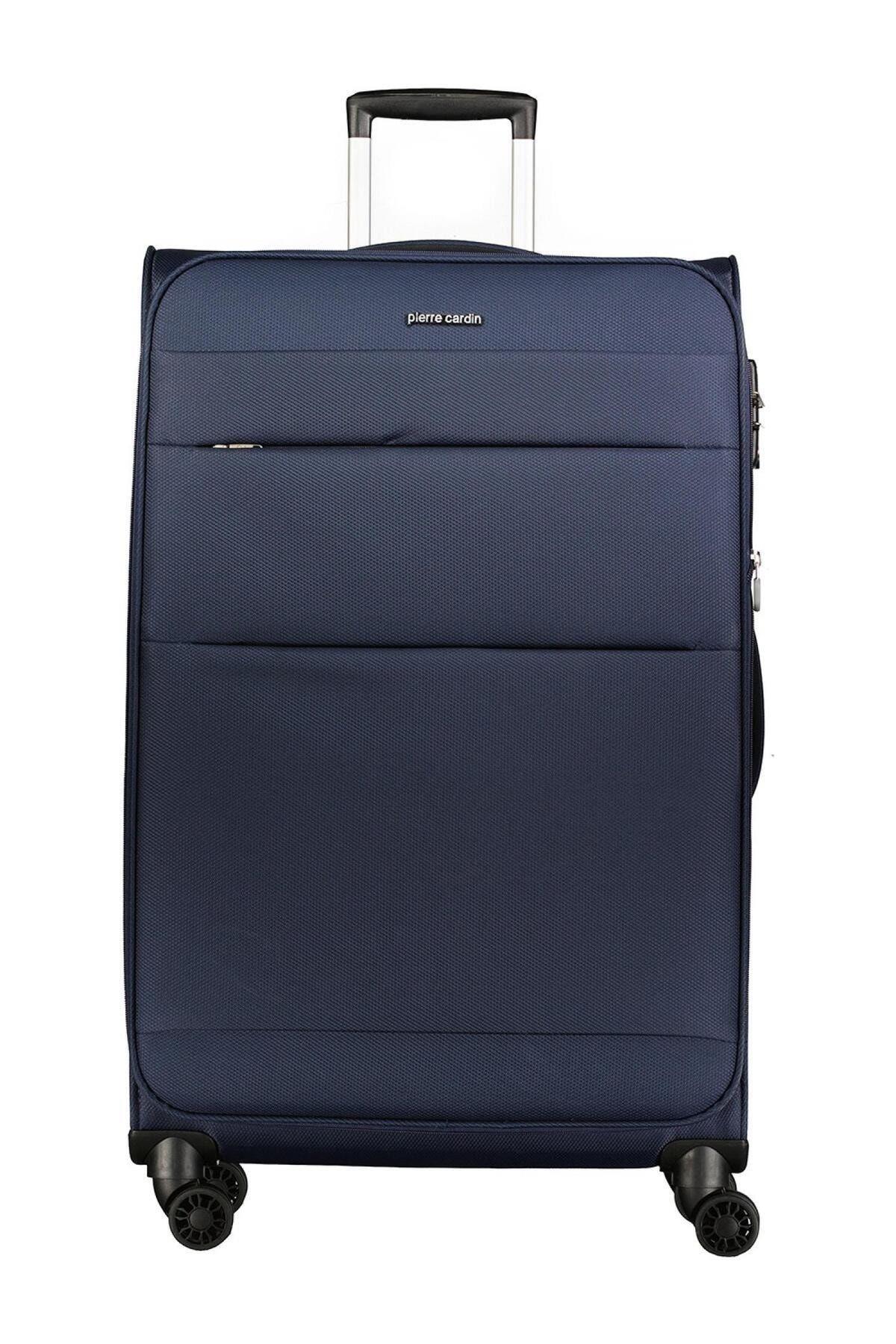 Pierre Cardin Ultra Light Hafif Lüx Kumaş Büyük Boy Valiz Lacivert 04PC4200