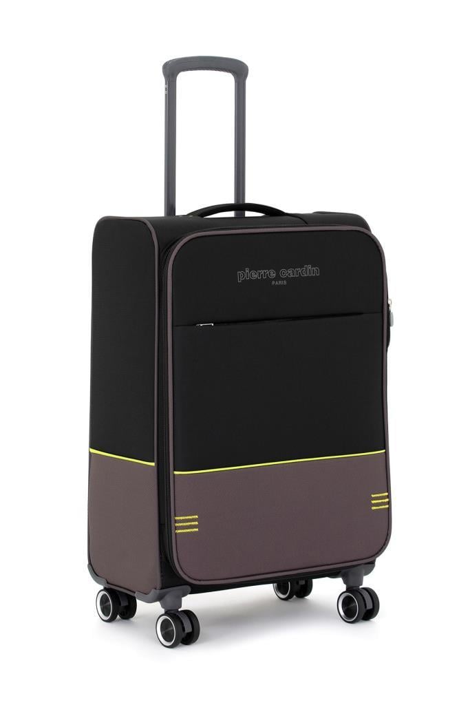 Pierre Cardin Ultra Light Hafif Lüx Kumaş Orta Boy Valiz Siyah 04PC8200