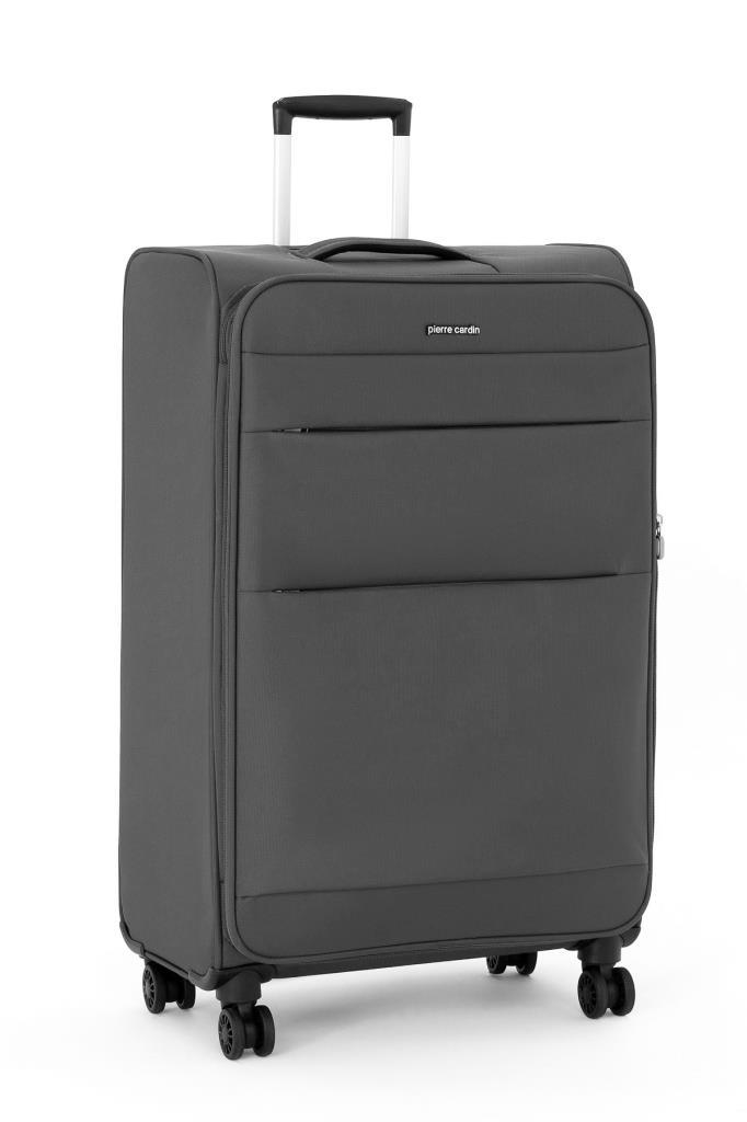 Pierre Cardin Ultra Light Hafif Lüx Kumaş Büyük Boy Valiz Antrasit 04PC4200