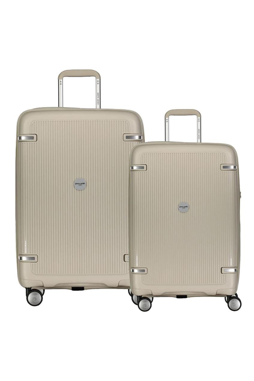 Polipropilen Valiz 2'li Valiz Seti Orta Boy - Kabin Boy Gri 04pc7070