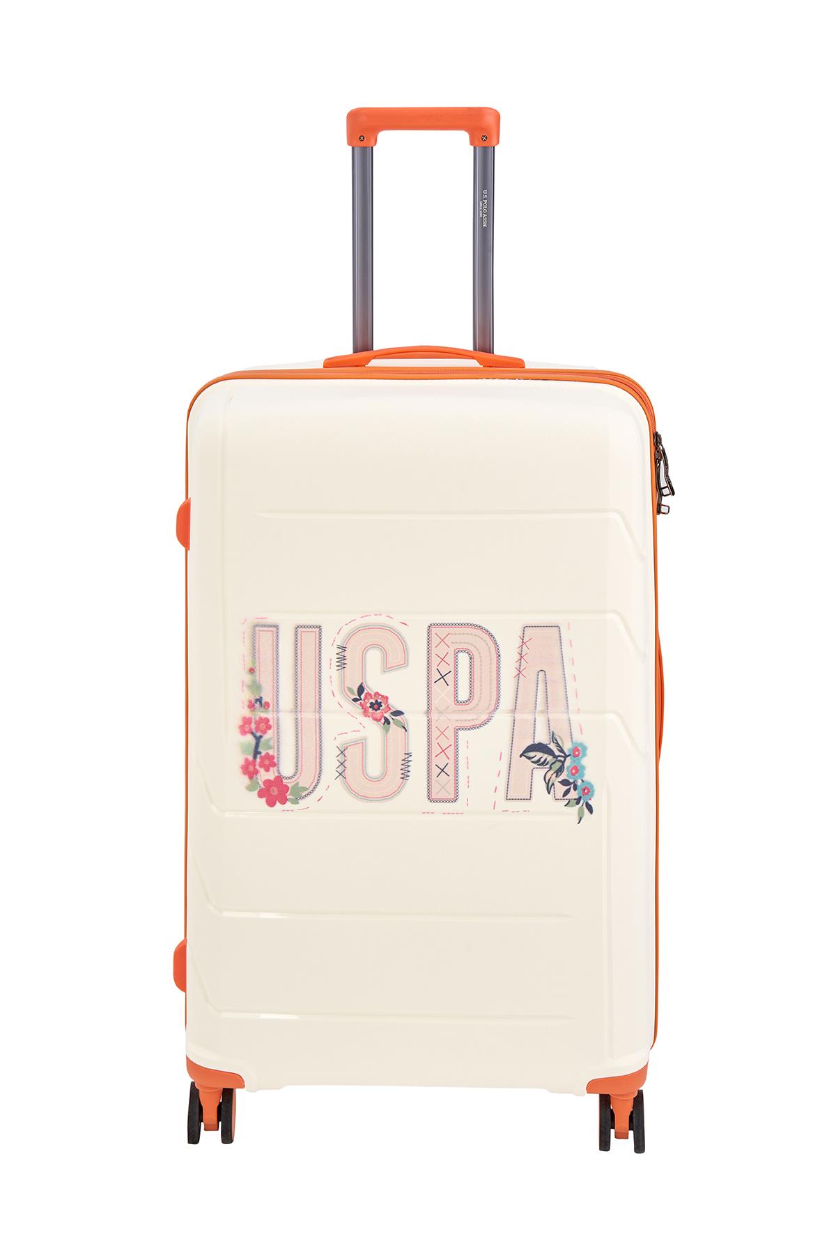 U.S. Polo Assn. Büyük Boy %100 Polipropilen Valiz Beyaz 24060