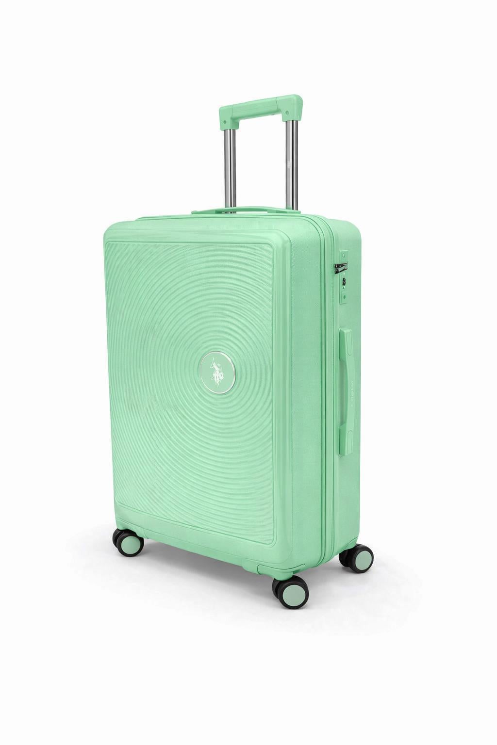 U.S. Polo Assn. Orta Boy %100 Polipropilen Valiz Mint Yeşil 26039