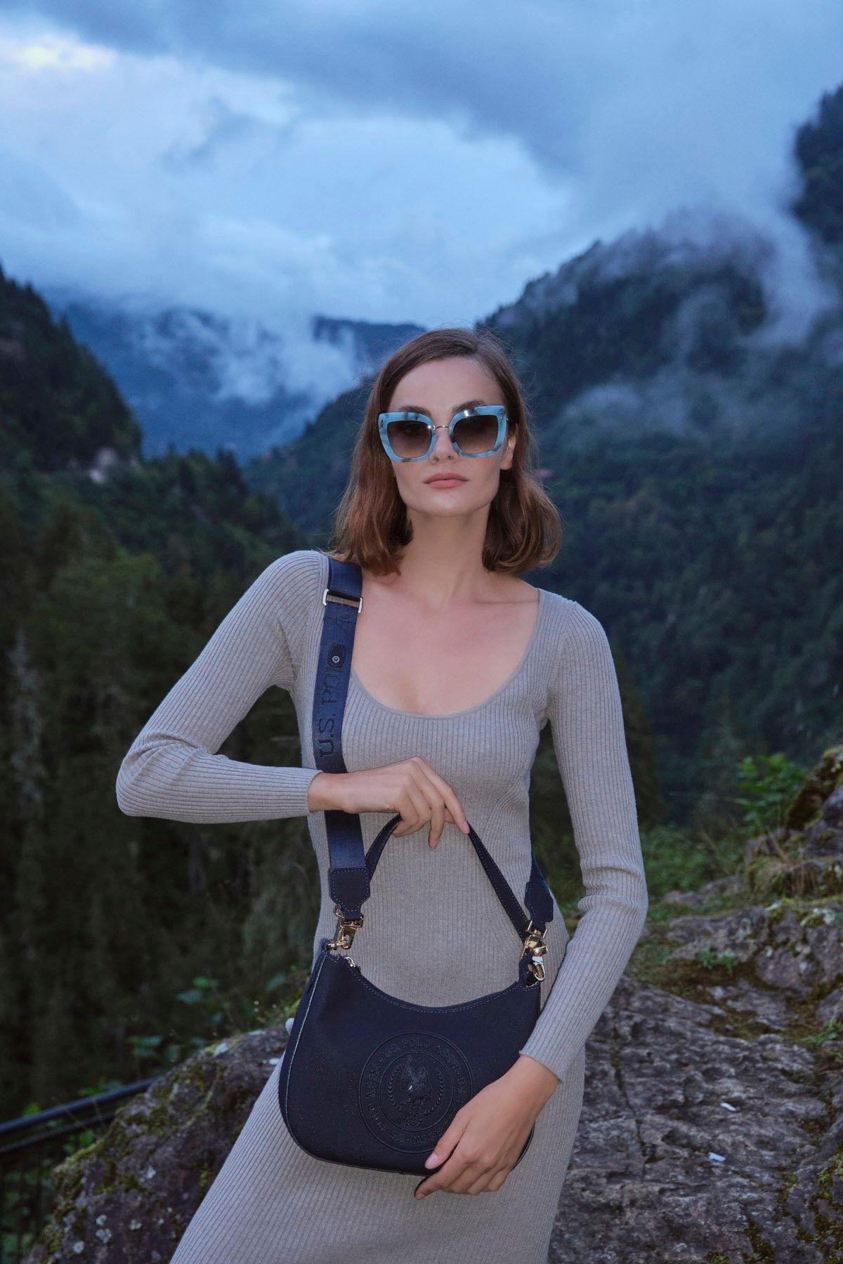 U.S. Polo Assn. Kadın Omuzı Çantası Lacivert Us22610