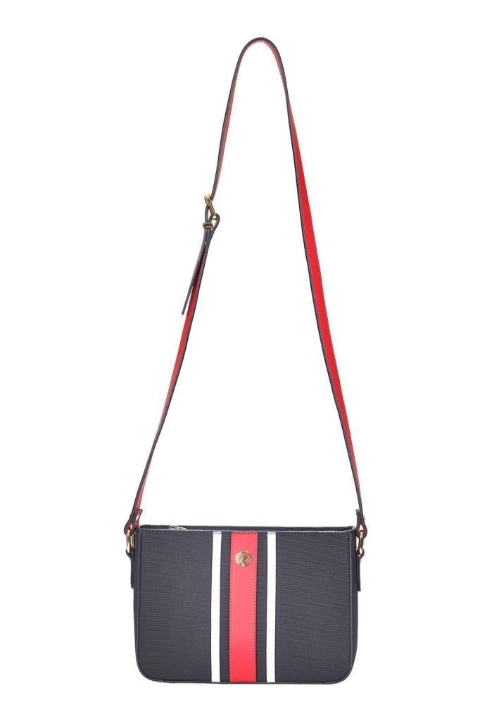 U.S. Polo Assn. Kadın Çapraz  Çanta Lacivert-Beyaz-Kırmızı Us24262