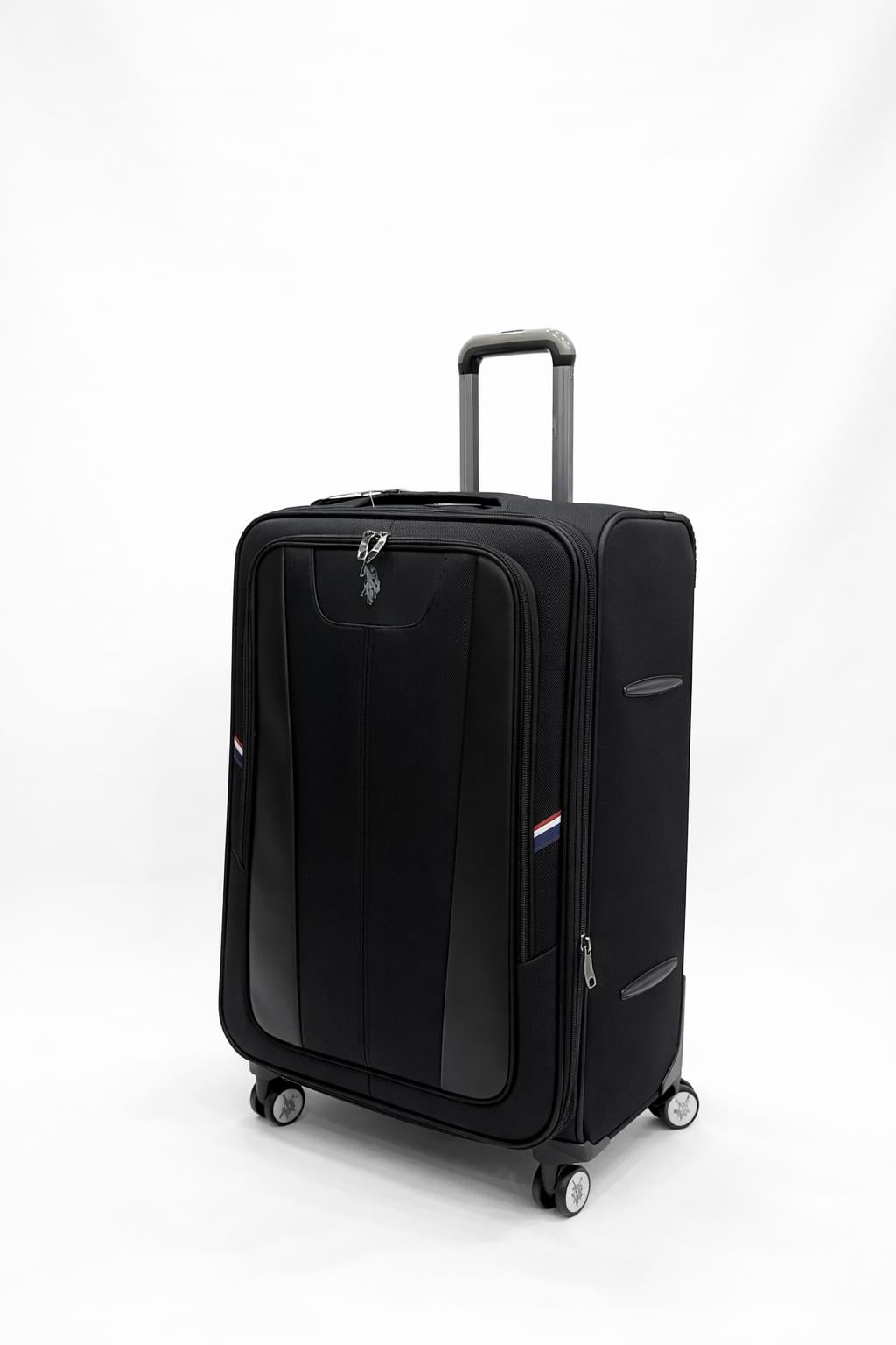 U.S. Polo Assn. Hafif Lüx Kumaş Büyük Boy Valiz Siyah 26045