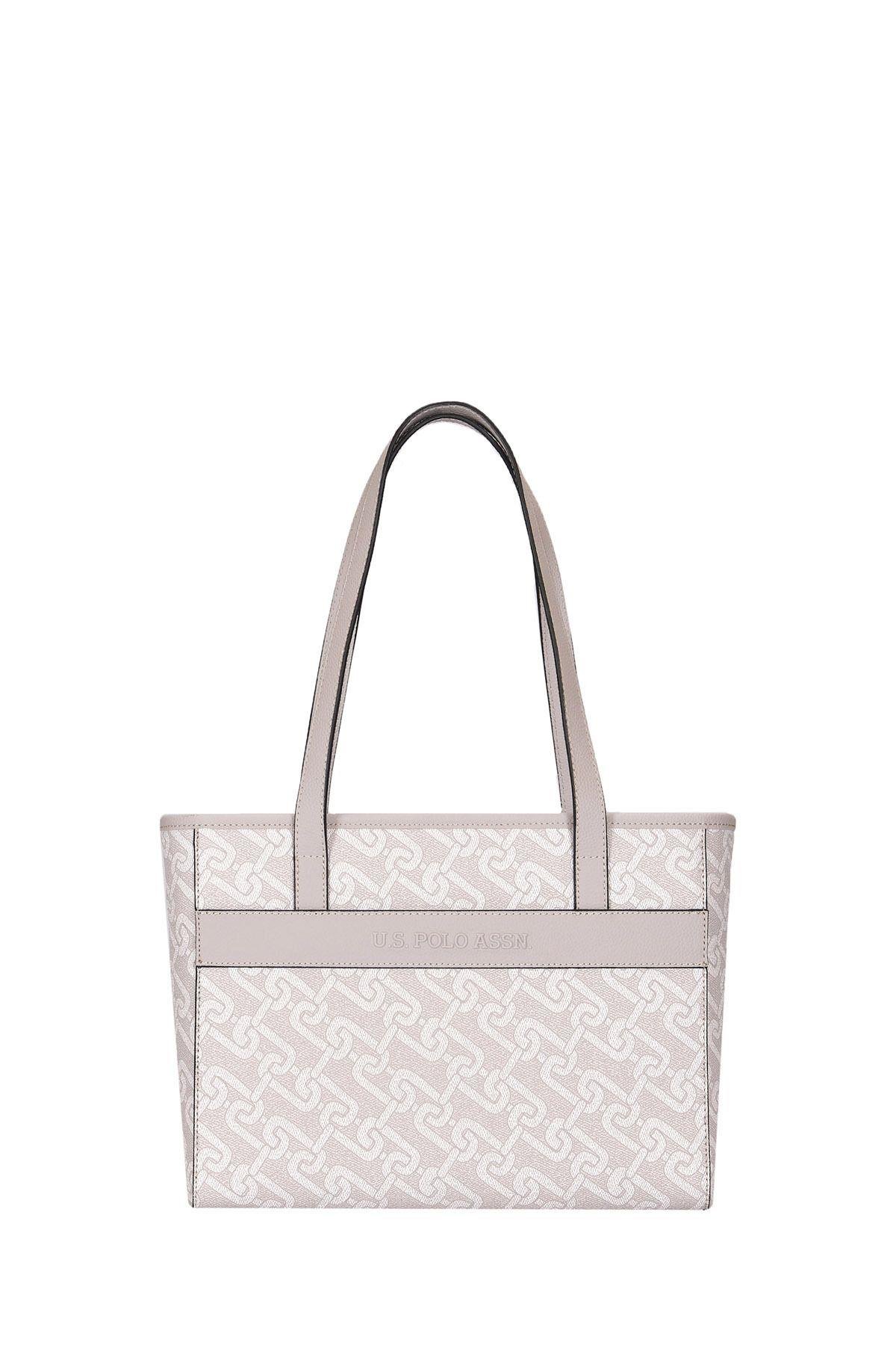 U.S. Polo Assn. Çapraz Askılı Kadın Çanta Beyaz-Gri Us24137