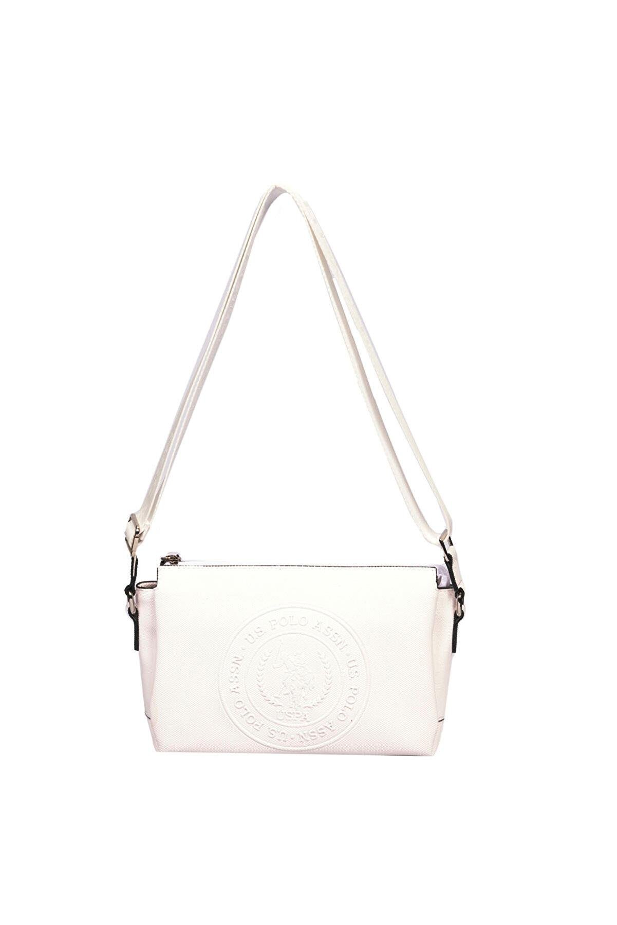 U.S. Polo Assn. Çapraz Askılı Kadın Çanta Beyaz Us24309