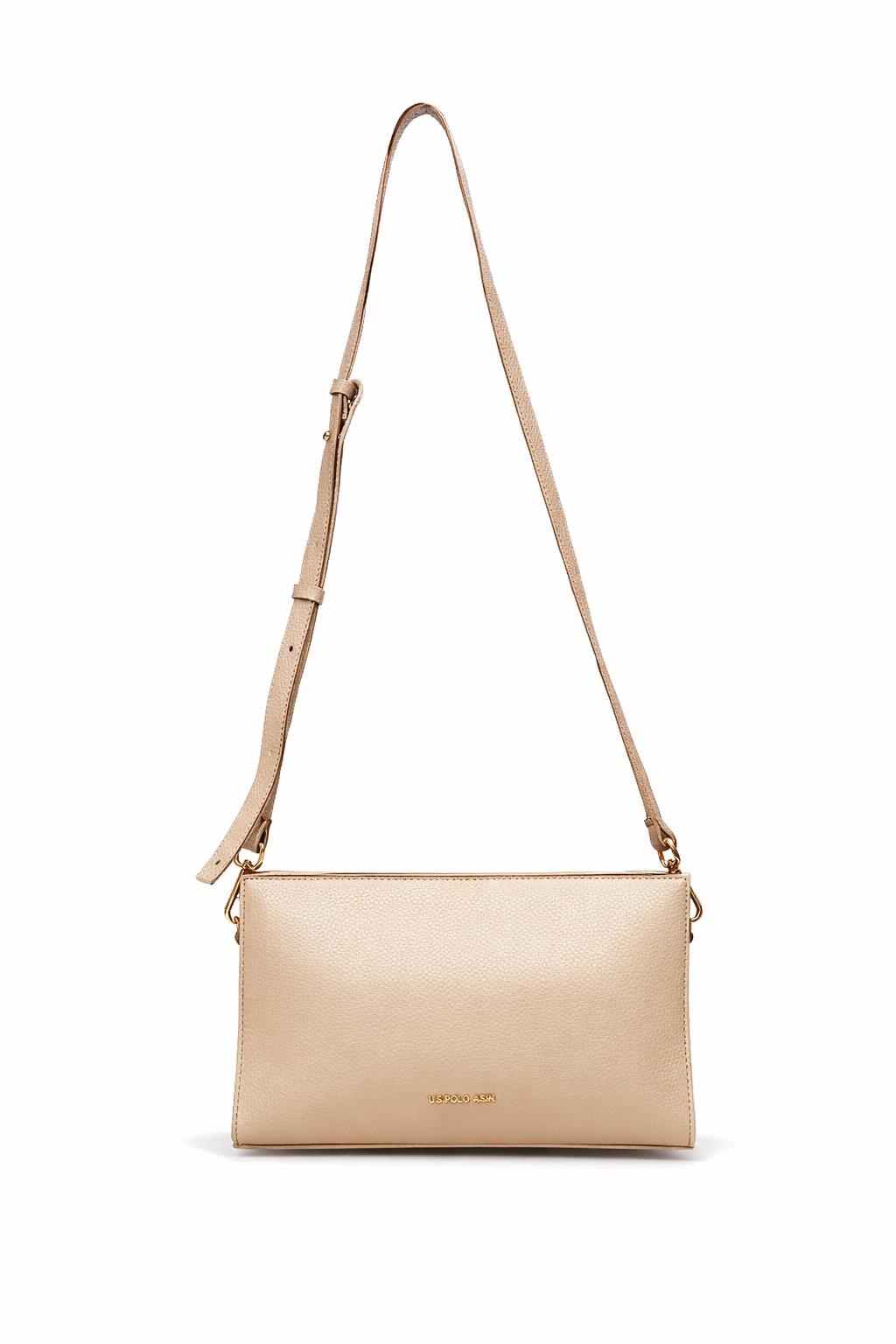 U.S. Polo Assn. Çapraz Askılı Kadın Çanta Bej Us25185