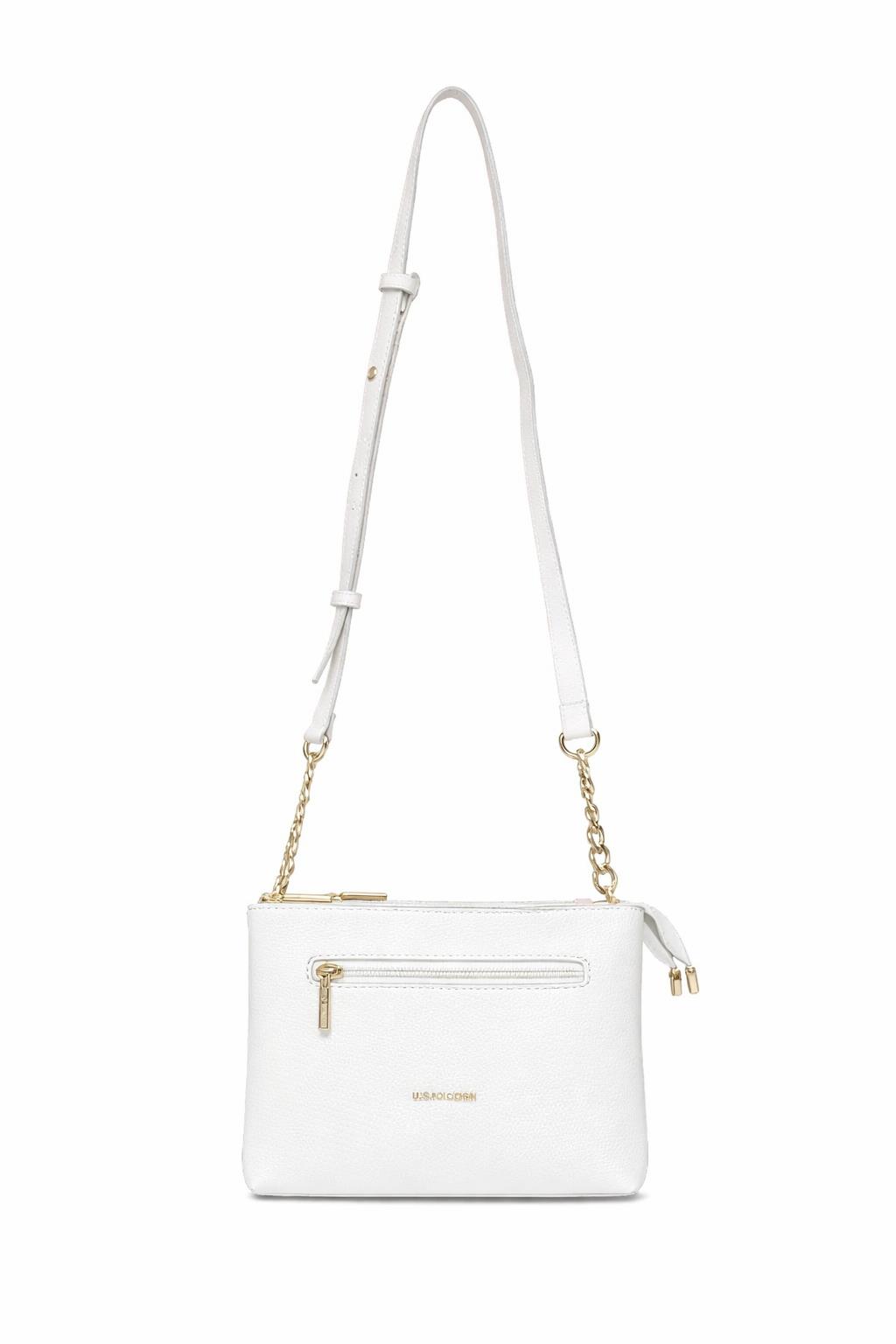 U.S. Polo Assn. Çapraz Askılı Kadın Çanta Beyaz Us25253