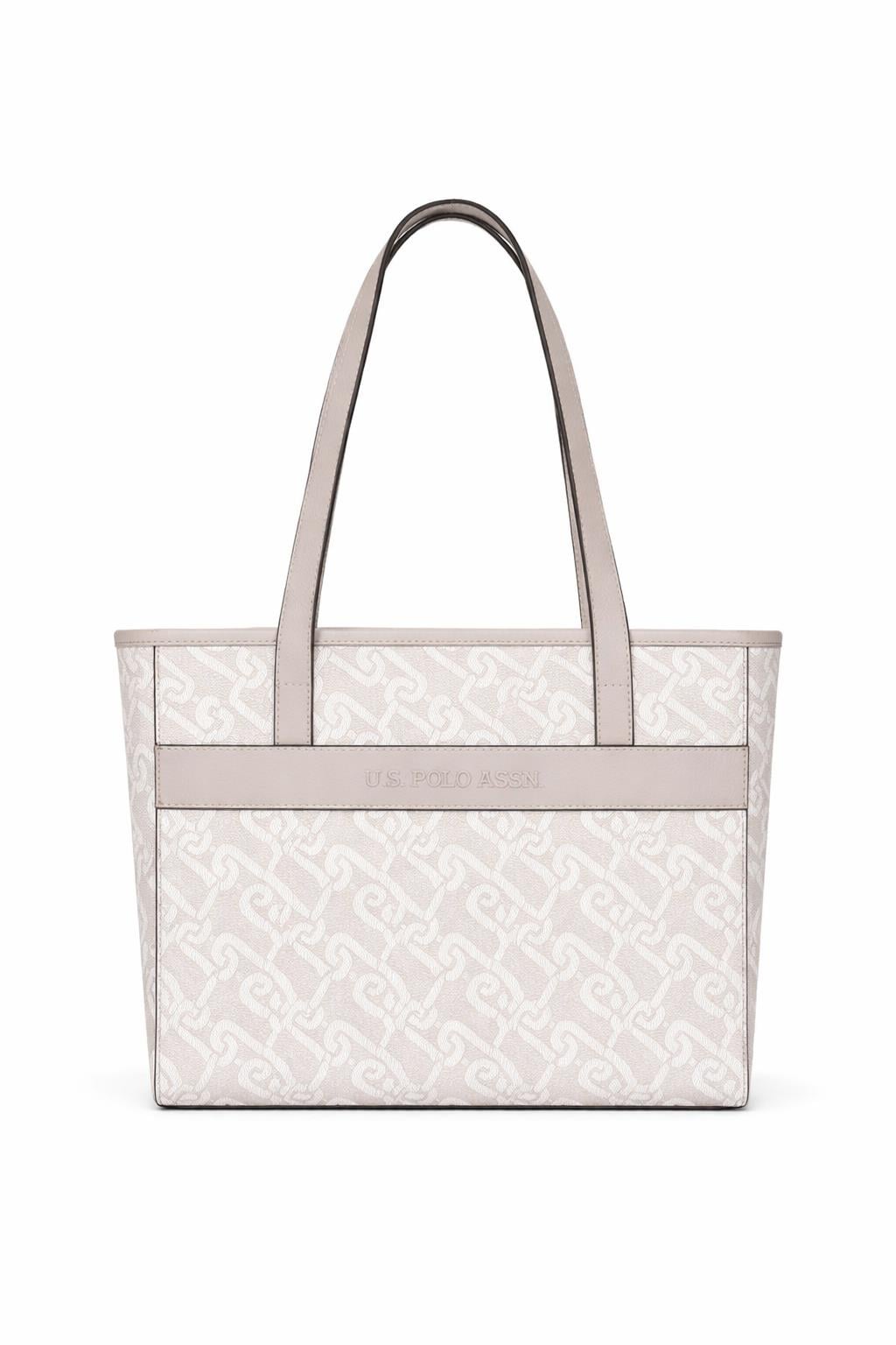 U.S. Polo Assn. Çapraz Askılı Kadın Çanta Beyaz-Gri Us24137